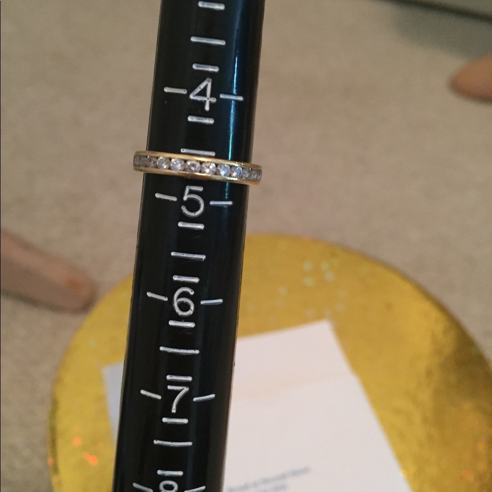 14k Diamond eternity band women’s y/gold channel